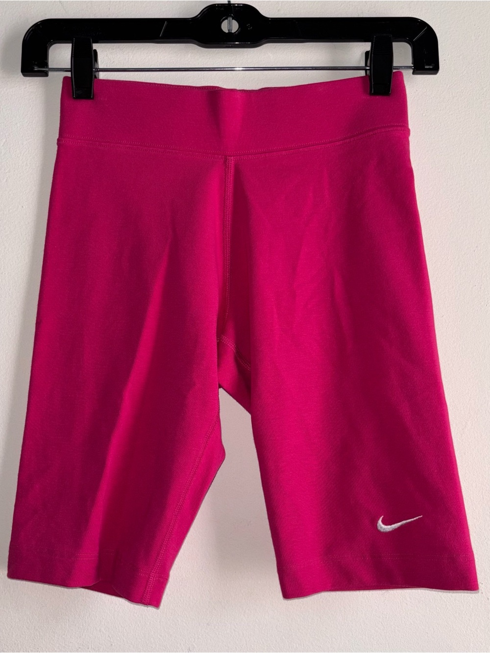 Nike Fuchsia Pink Performance Bike Shorts with White Swoosh